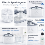 Fuente de Agua con Filtro para Mascotas — Silenciosa 24/7